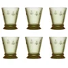 Abeille vattenglas 26 cl 6-pack, Olivgrön