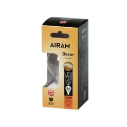 Airam Filament LED-normal ljuskälla, Klar-4 filament-dimbar e27-8w