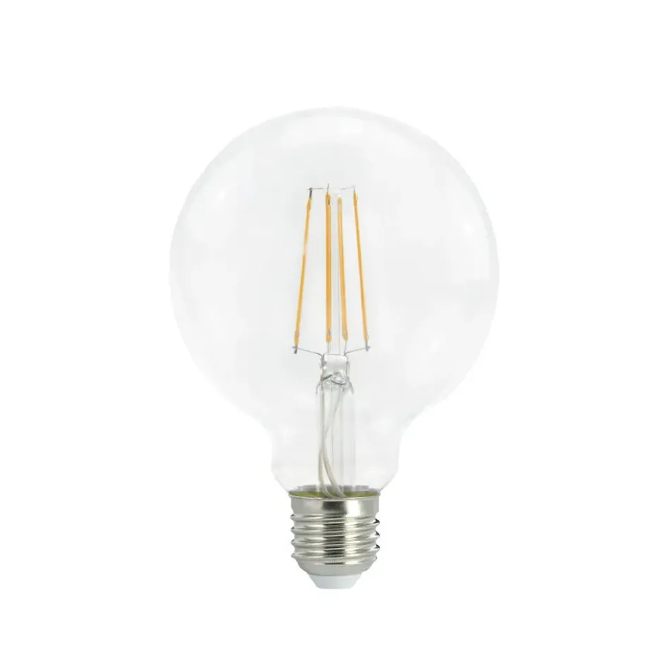 Airam Filament LED 3-stegs dimring-glob ljuskälla, klar, med minne, 95mm e27, 7w