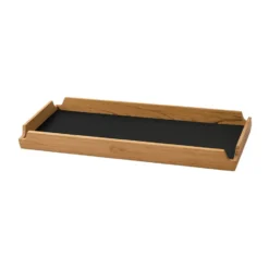 Airy Nupo bricka, Black ink-teak, slim