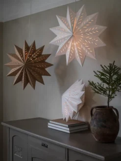 Alfa adventsstjärna, Vit, 60 cm