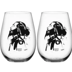 All about you tumblerglas 57 cl 2-pack, Love him (grå)