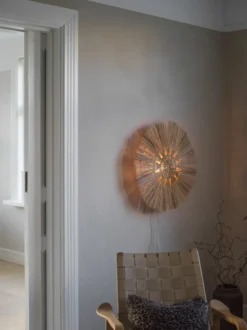 Amara vägglampa natur, Ø80 cm
