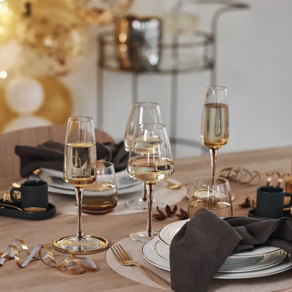 Amber champagneglas, 20 cl