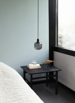 Amp lampa liten, grå-svart