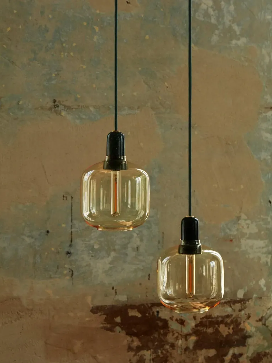 Amp lampa liten, guld-grön