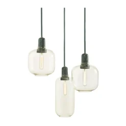 Amp lampa liten, guld-grön