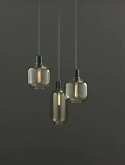 Amp lampa liten, guld-grön