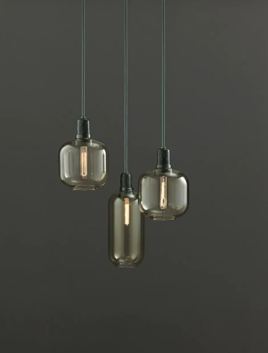 Amp lampa liten, guld-grön