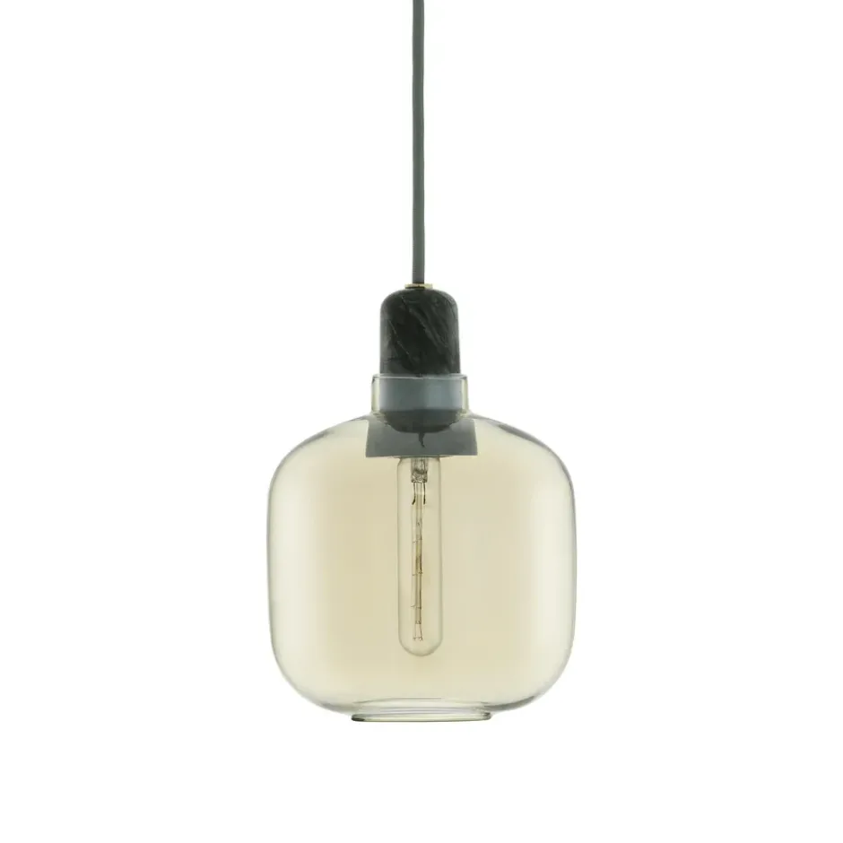 Amp lampa liten, guld-grön
