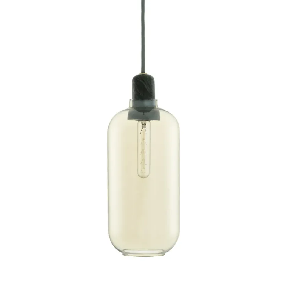 Amp lampa stor, guld-grön