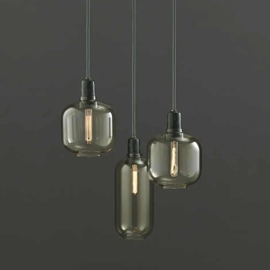 Amp lampa stor, guld-grön
