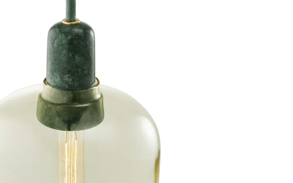 Amp lampa stor, guld-grön