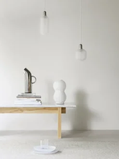 Amp lampa stor, Matt-vit