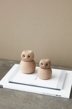 Andersen Owl träfigur Medium, Oak