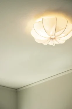 Anna plafond linne Ø40 cm, White