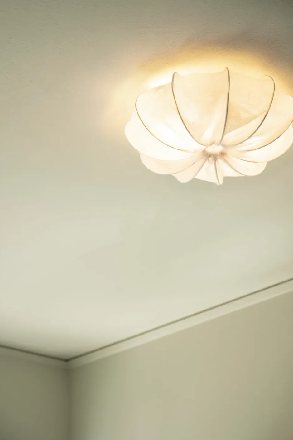 Anna plafond linne Ø40 cm, White