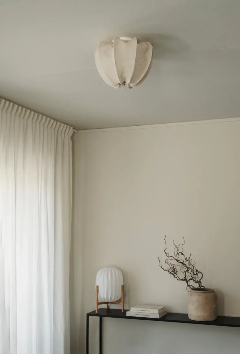 Anna plafond mini Ø30 cm, Natural linen