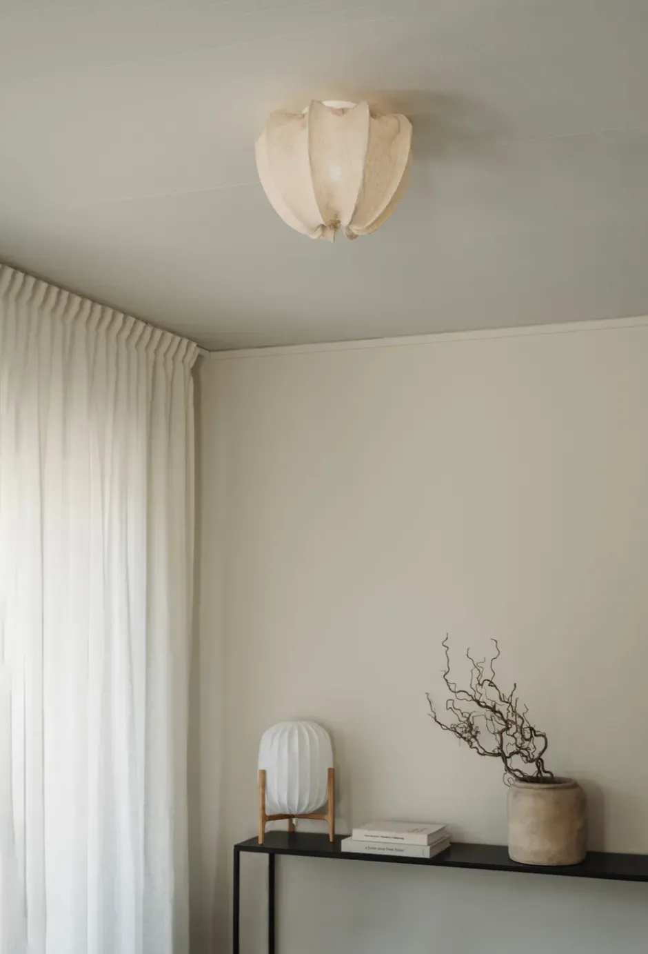 Anna plafond mini Ø30 cm, Natural linen
