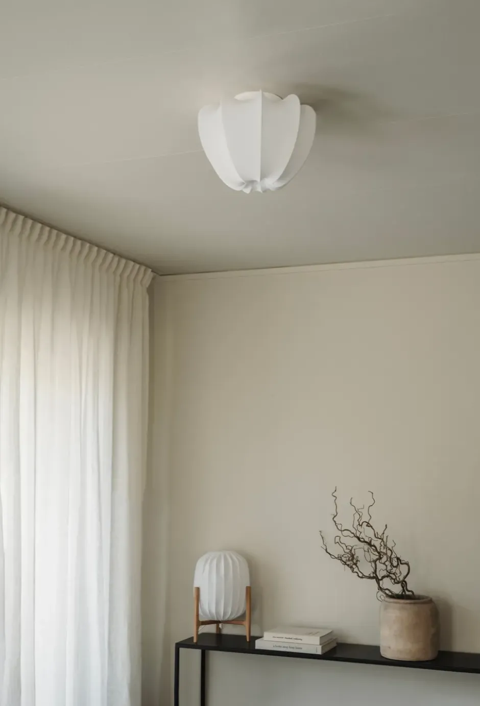 Anna plafond mini Ø30 cm, White cotton