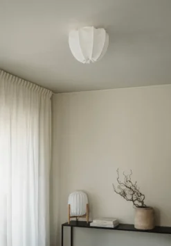 Anna plafond mini Ø30 cm, White linen