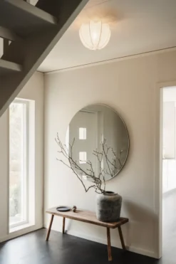 Anna plafond mini Ø30 cm, White linen