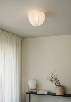 Anna plafond mini Ø30 cm, White linen