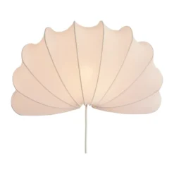 Anna vägglampa L 54 cm, White cotton