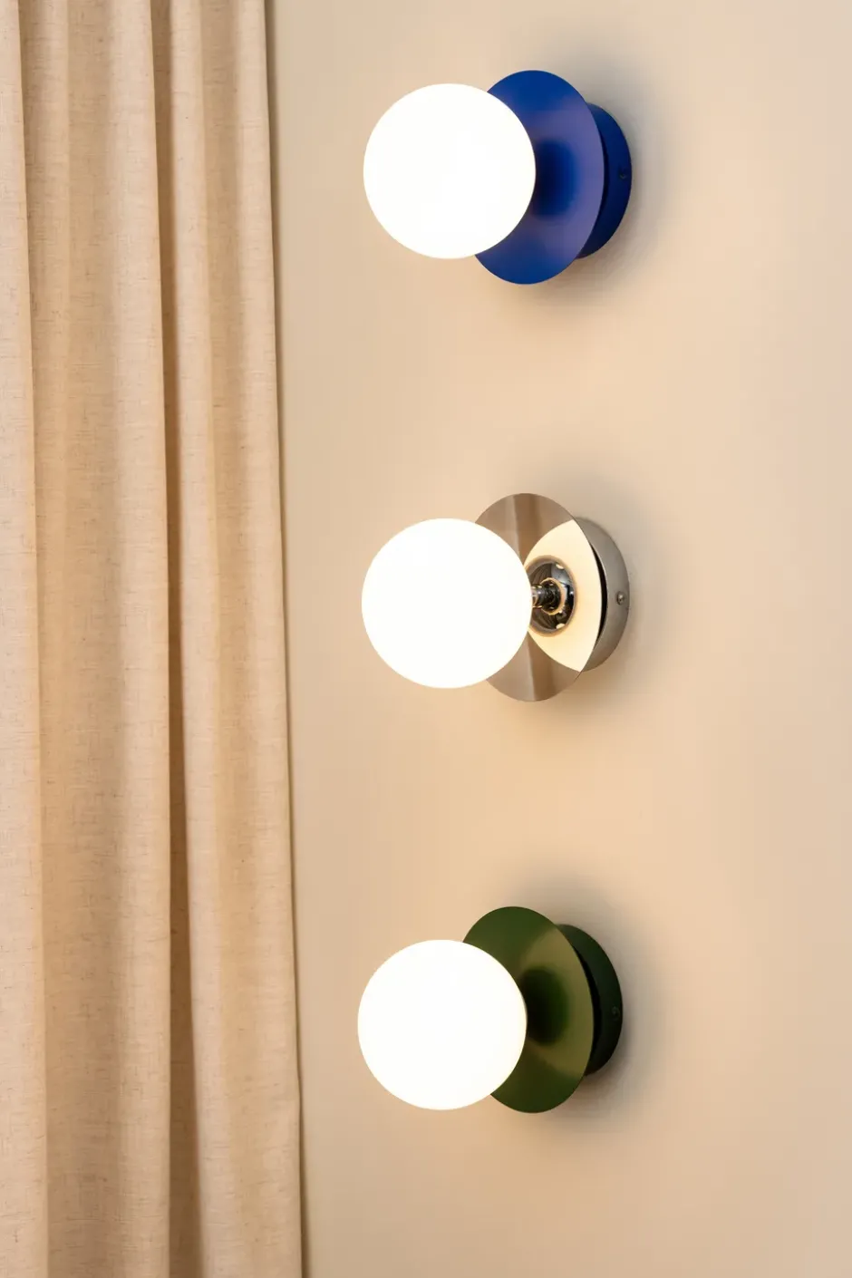 Art Deco IP44 vägglampa/plafond, Krom-vit