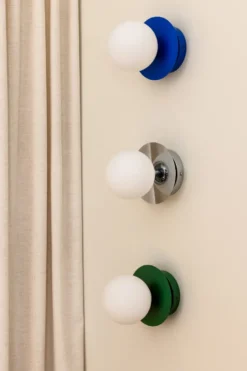 Art Deco IP44 vägglampa/plafond, Krom-vit