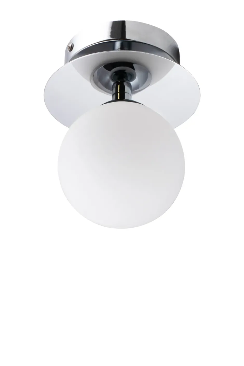 Art Deco IP44 vägglampa/plafond, Krom-vit