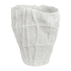 Art piece artistic vas 33,5 cm, Off-white