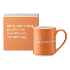 Astrid Lindgren mugg, det är ingen ordning…, Svensk text