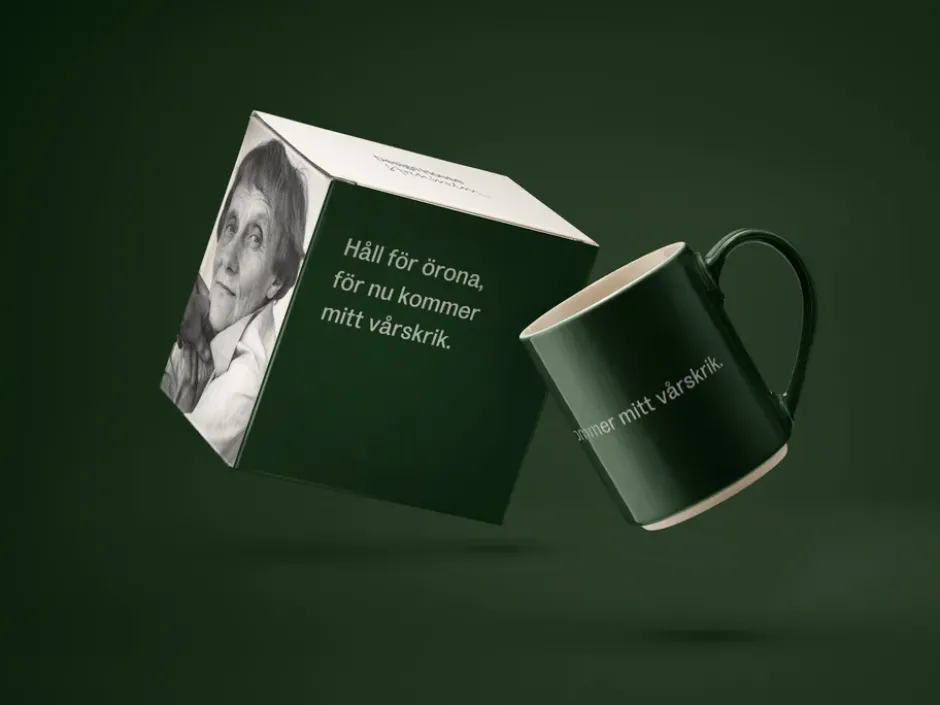 Astrid Lindgren mugg, håll för örona, Svenskt text