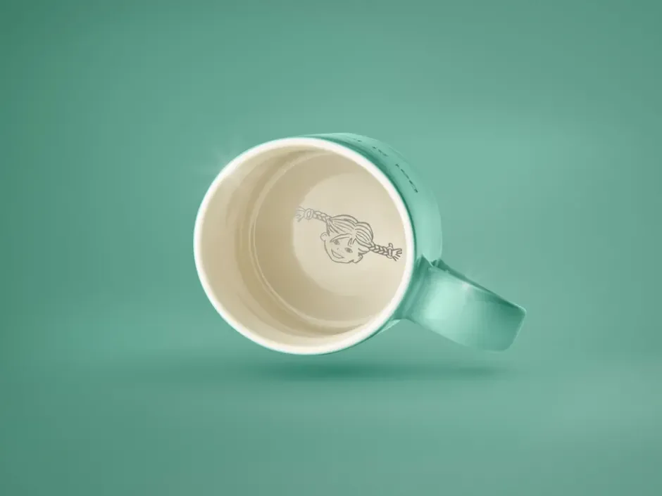 Astrid Lindgren mugg, jag är fräknigare, svensk text