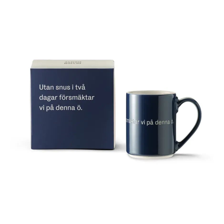 Astrid Lindgren mugg, utan snus i två dagar, Svensk text