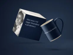 Astrid Lindgren mugg, utan snus i två dagar, Svensk text