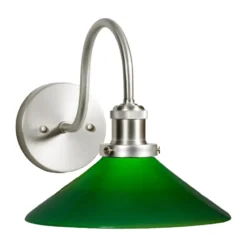 August vägglampa, Grön-krom