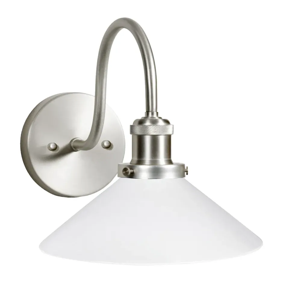 August vägglampa, Opal-krom