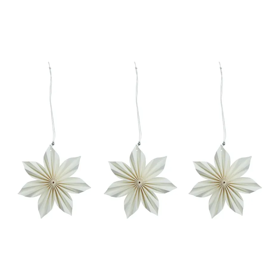 Aurora juldekoration 3-pack, White-brown