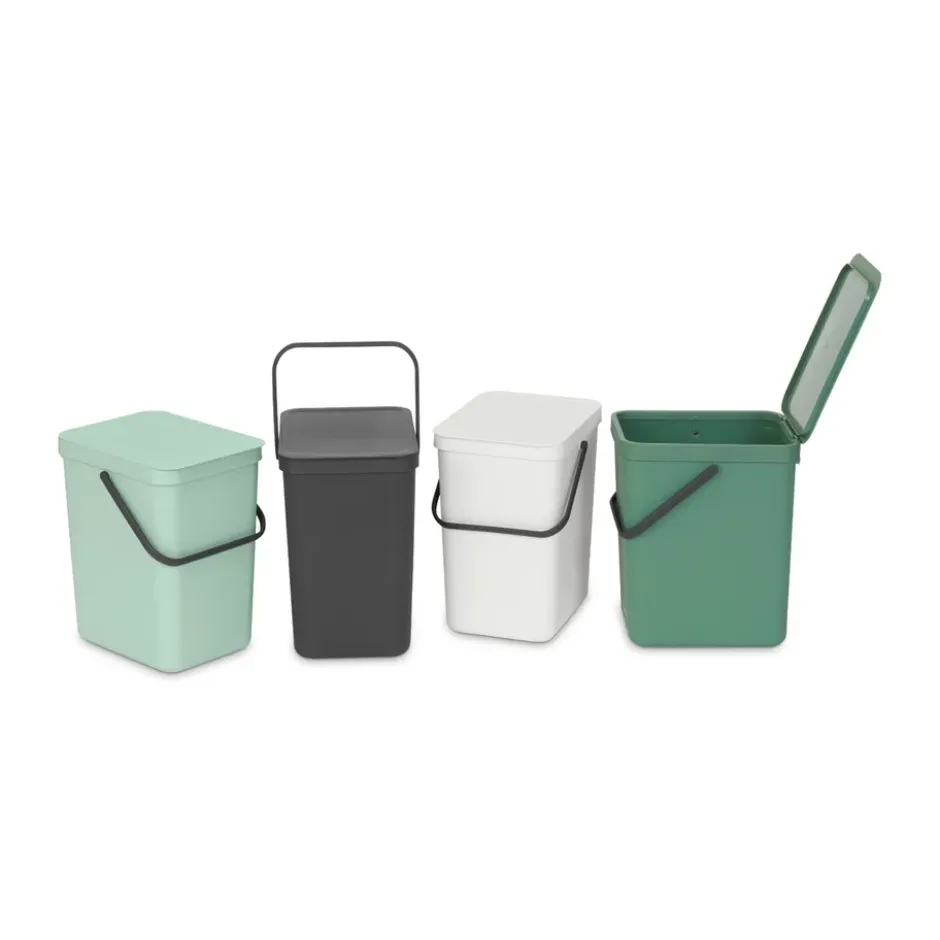Avfallshink Sort & Go 25L, Jade Green
