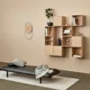 A-Wall väggklocka 41x76 cm, Oak-brass