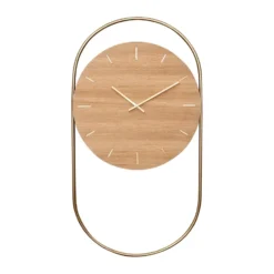 A-Wall väggklocka 41x76 cm, Oak-brass