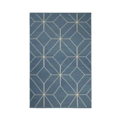 Ayur matta, heaven blue/offwhite, 180x270 cm