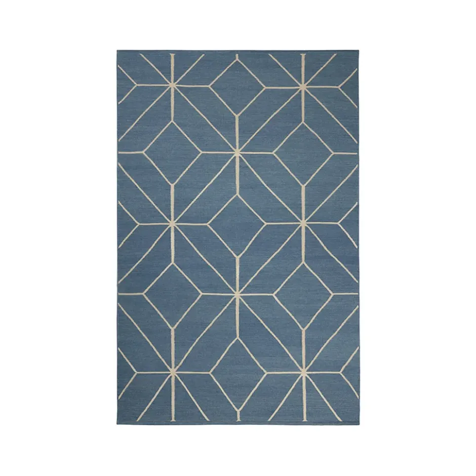 Ayur matta, heaven blue/offwhite, 180x270 cm