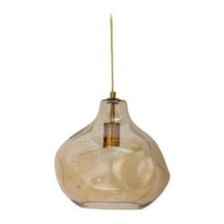 Azizi pendel glas Ø30 cm, Brun