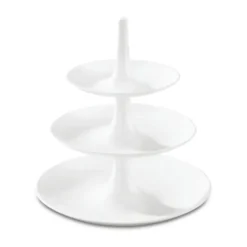 Babell kakfat-våningsfat L, Cotton white
