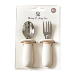 Baby bestickset 2 delar, Cream