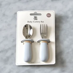 Baby bestickset 2 delar, Glacier grey