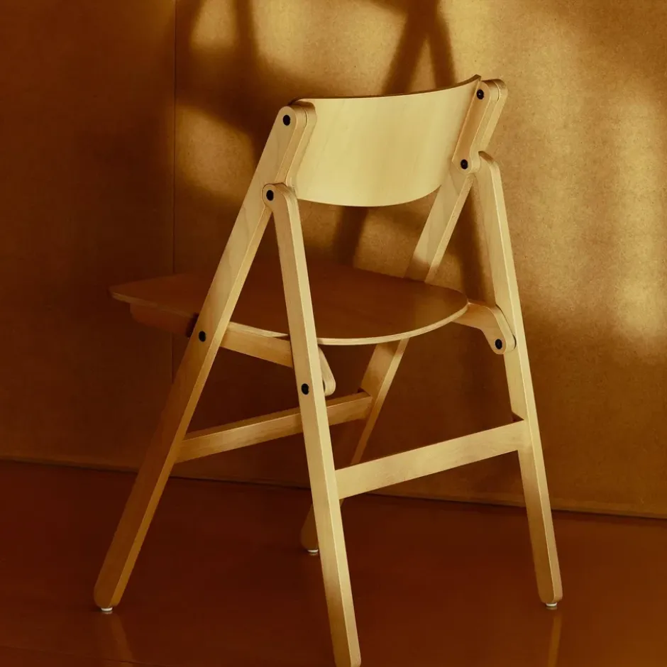 Backflip Chair stol, Golden lackerad bok